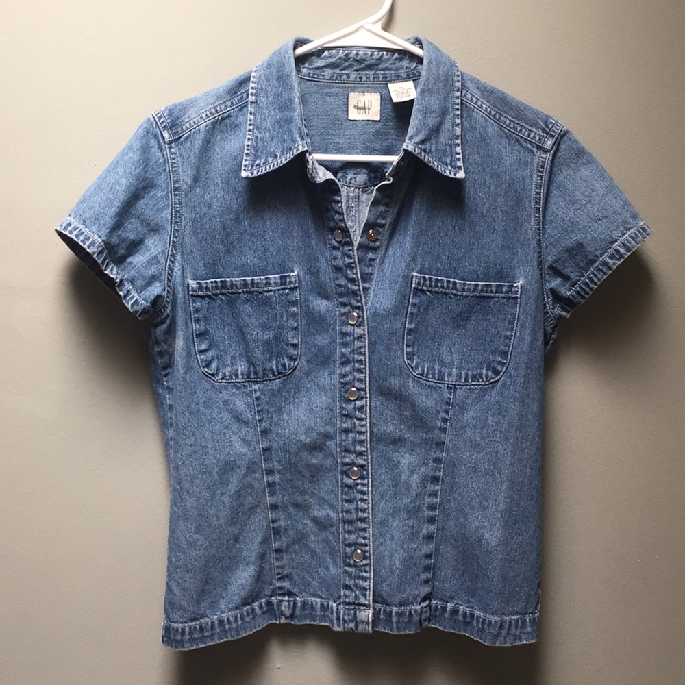 Gap Denim Short Sleeve Button Up